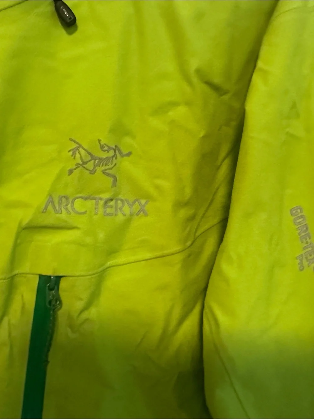 Arc'teryx Lime Green Gore‑Tex Pro Jacket, Alpha SL - Picture 2 of 7